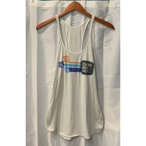 Lululemon Every Man Jack Women Racerback Activewear Lightweight White Tank Top